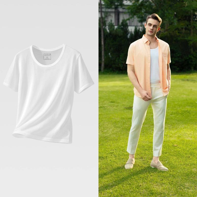 [COMBO] Aristino Áo Thun T -Shirt Cotton Thiết Kế Basic mềm mại, xốp nhẹ, thấm hút tốt và thoáng khí trong mọi mùa ATS001EDP
