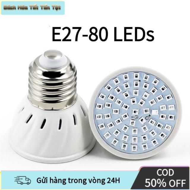 【COD】Đèn LED trồng cây E27 bước sóng 660nm và 450nm, kích thích ra hoa đậu quả,…