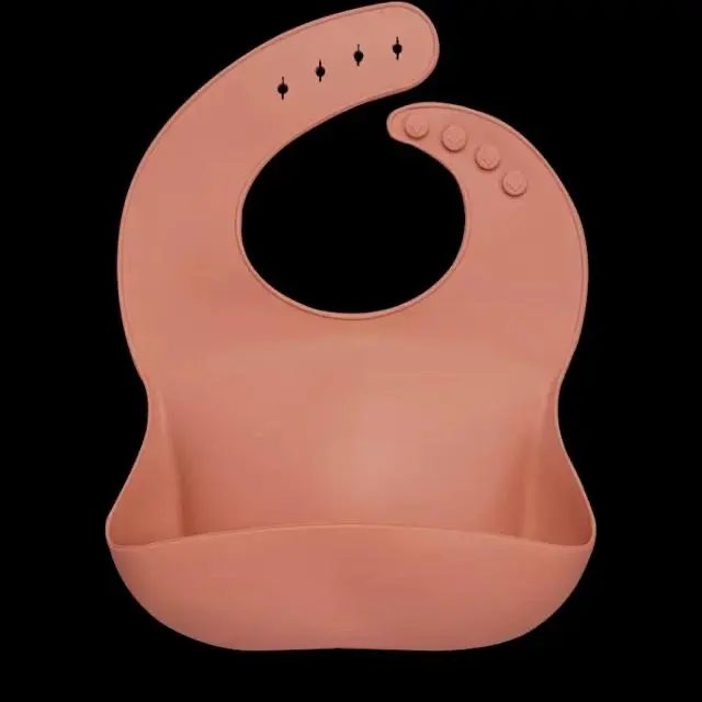 silicone bib - rose sillicone 3in1-lightblue(box