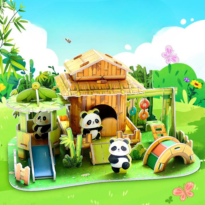 Nhà Gấu Trúc - Đồ chơi lắp ráp mô hình 3D bằng xốp Bộ Lắp Ráp Tháo Lắp Toy