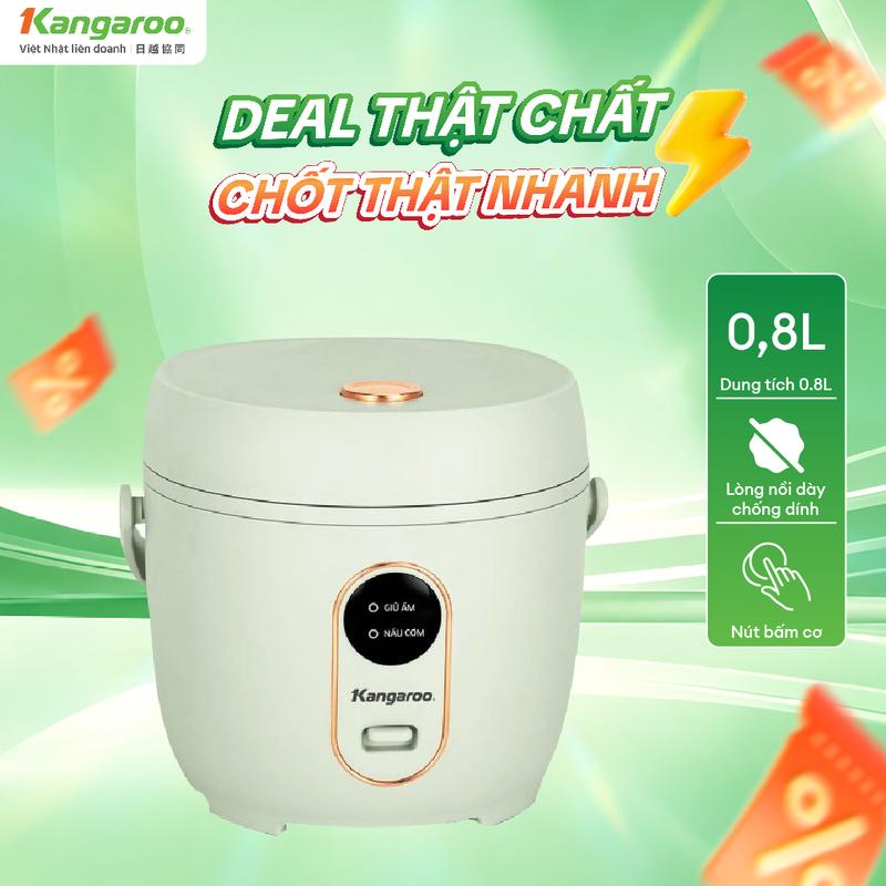 KGRC08M1E_Nồi cơm điện Kangaroo 0.8 lít - Công suất 300W