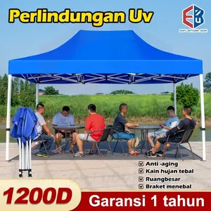 Tenda Lipat Bazar 2x3 & 3x4 - Tenda Jualan Outdoor Anti Air, Rangka Besi Kuat untuk Pameran & Dagang