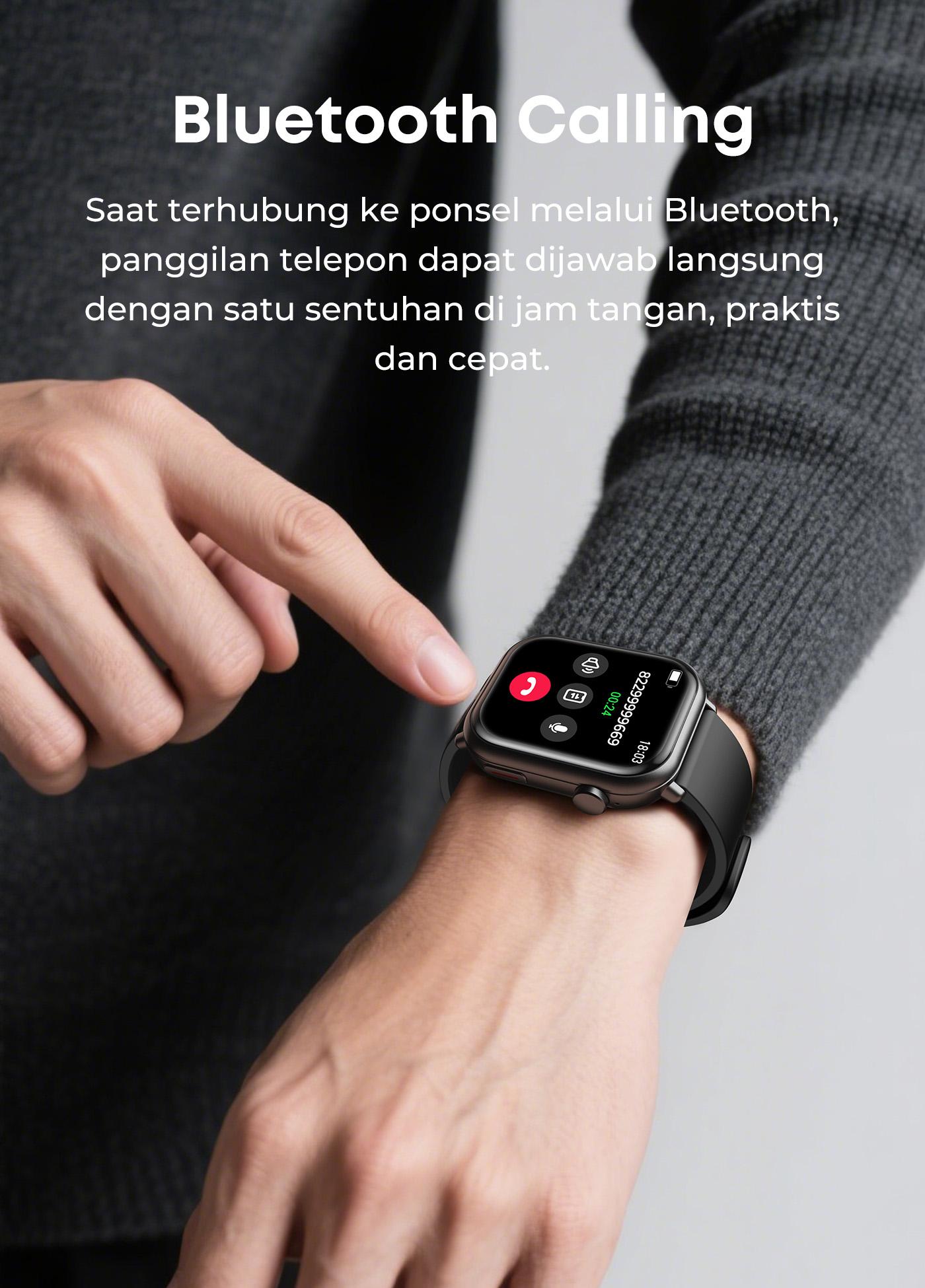 [EXCLUSIVE VANDA RAINY]Olike Smartwatch Meta S2 |1.83" HD Screen | Fast Charging | Strava Sync | IP68 Tahan Air  | Health & Sport Monitoring | Tarnish Silver | Garansi 1 Tahun