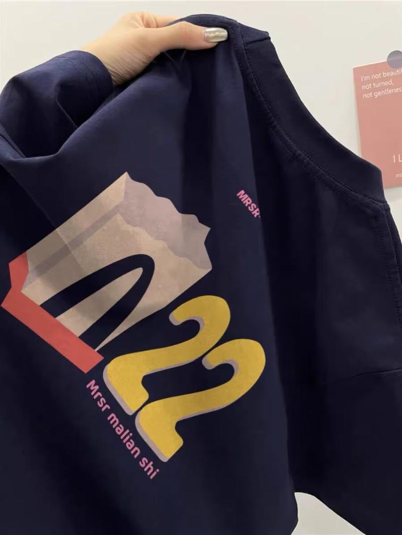 Product Introduction of New American small niche Chinese style high-end design loose couple wind short sleeve men's trendy brand T-shirt women's trendy ins style 10
