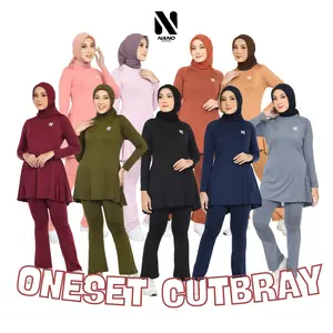 NANO || BAJU SENAM CUTBRAY / BAJU OLAHRAGA WANITA / SETELAN SENAM MUSLIM WANITA