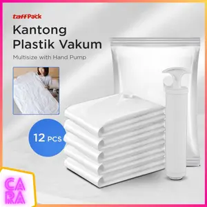 TaffPACK Kantong Plastik Vakum Pakaian Vacuum Bag Vacumbag Travel Organizer Multisize WH021