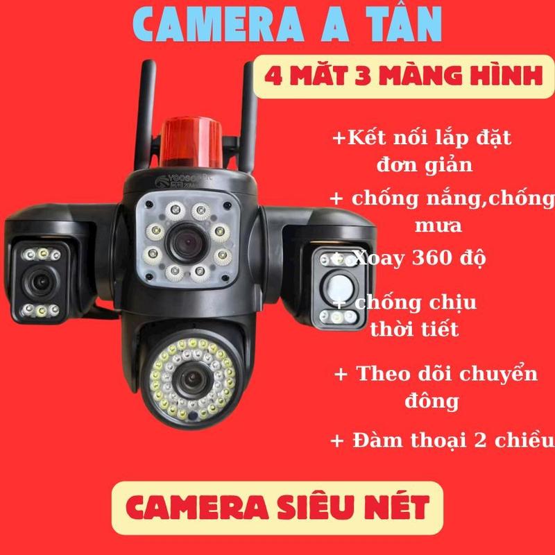 Camera wifi Yoosee ROBOT F56 20.0MPX 4 MẮT 3 Màng Hình Hình Ngoài Trời