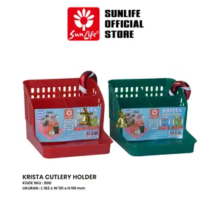 SUNLIFE Krista Tempat Peralatan 14.5 cm – 4 Slot Cutlery Holder Serbaguna Organize Peralatan Makan Anda dengan Praktis SNL-800