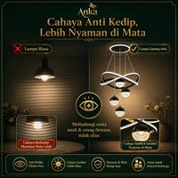 Gambar Anka Lampu Gantung Minimalis Remote 3 Warna LED Lampu Gantung Ruang Tamu Tangga Meja Makan Lampu Hias Bisa COD - Emas+Remote dari AnkaTech Kab. Tangerang 4 Tokopedia