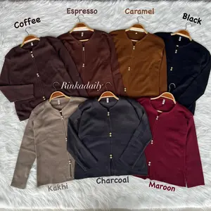 Dyala Blouse Atasan Kancing Jamur Gold Premium