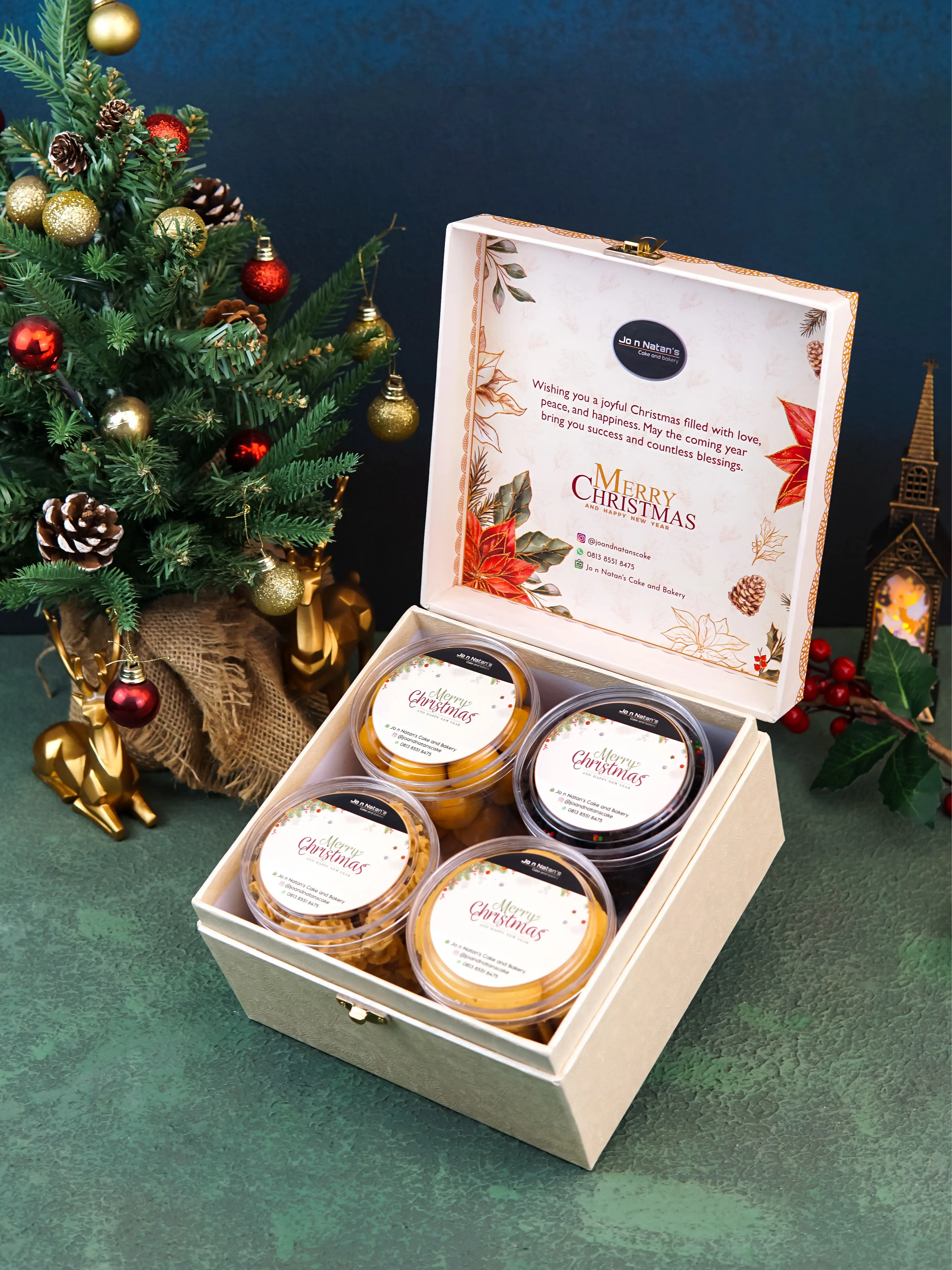 Christmas Hampers Natal Hardbox Susun Eksklusif (Marmer Cake + Semprit ...