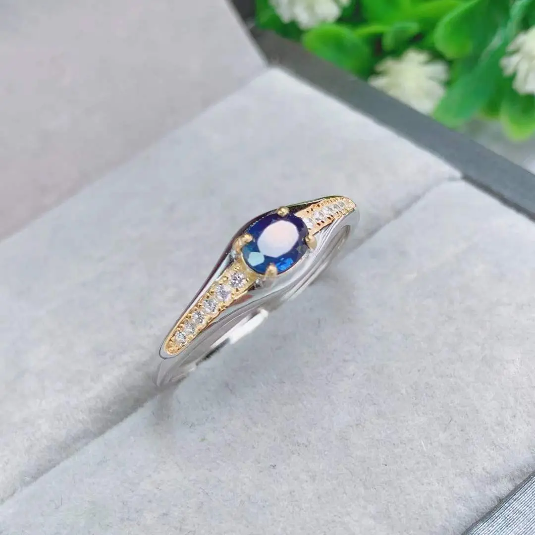 New Sapphire Ring Classic style natural sapphire ring