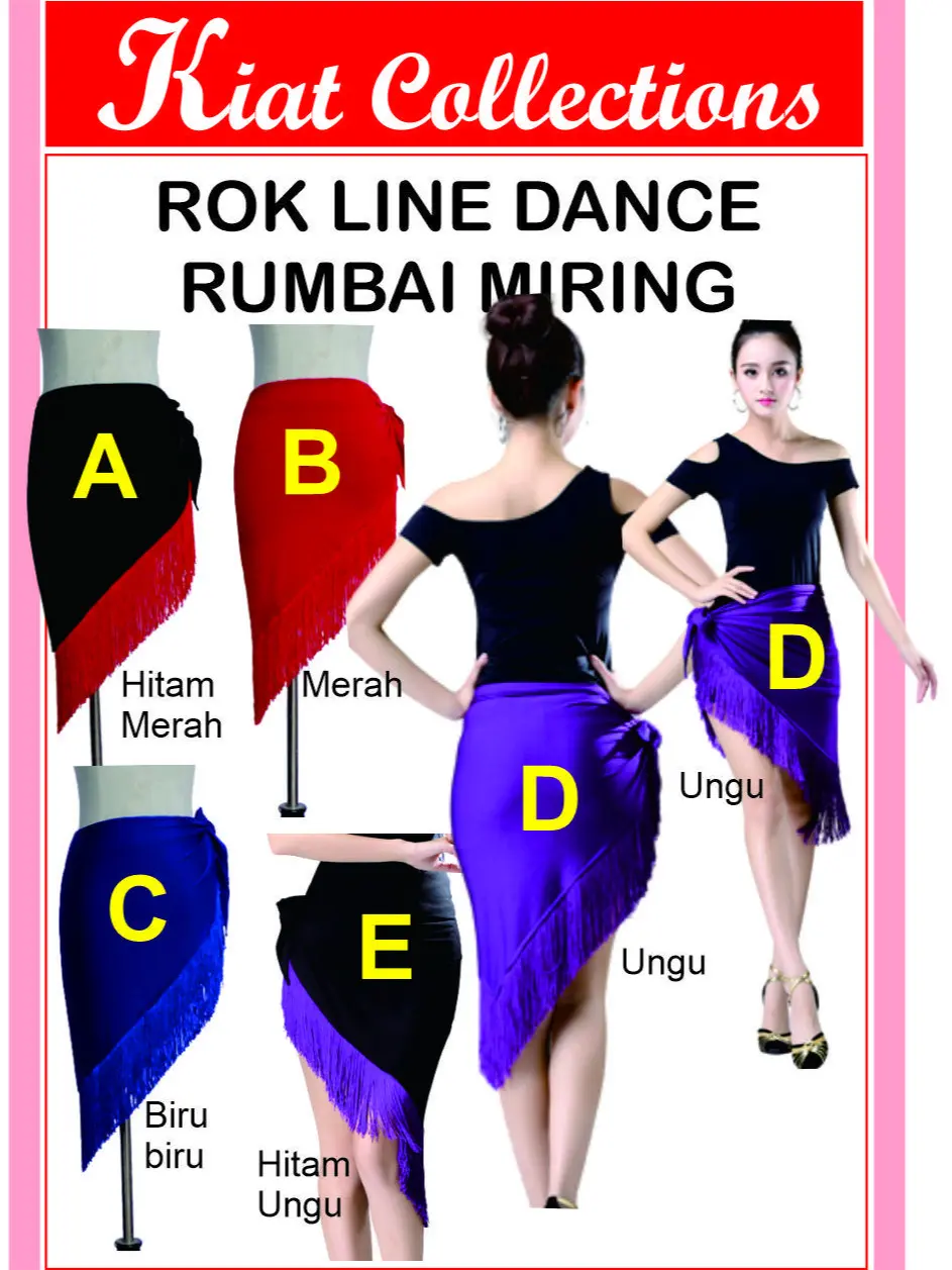 ROK LINE DANCE TARI BALET BAJU DANSA LATIN