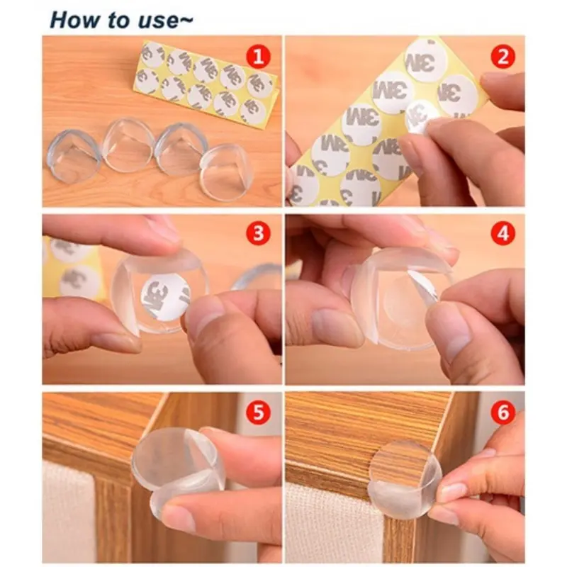 Bảo Vệ Góc Bàn, Bộ 4 Cái, Bảo Vệ Cạnh Bàn, Góc Chống Va Chạm, Bảo Vệ Góc Bàn An Ninh Cho Em Bé Giữ An Toàn Cho Trẻ Em, Bảo Vệ Đồ Nội Thất Bàn Để Bàn, Chống Góc Cạnh Sắc, Thích Hợp Cho Gia Đình Và Sống 8