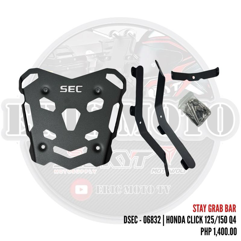 Sec Click Bracket SEC honda click v1, v2, v3 & v4 metal warrior & sec Q4 Stay Grab ...