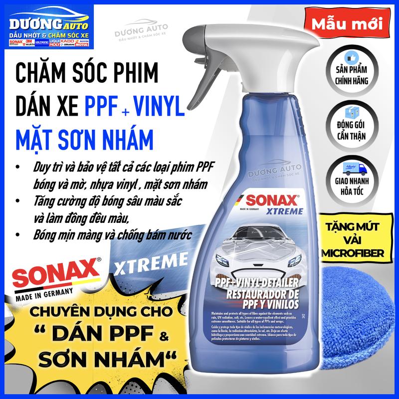  Chuyên chăm sóc phim dán xe và sơn nhám Sonax PPF+Vinyl Detailer 500ml Sonax 398241 Nhập Khẩu Đức - DƯƠNG AUTO 31 