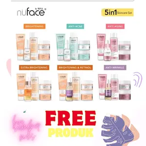 Nuface PAKET Glowing SKINCARE isi 5in1 (free Produk + Pouch) TERBATAS
