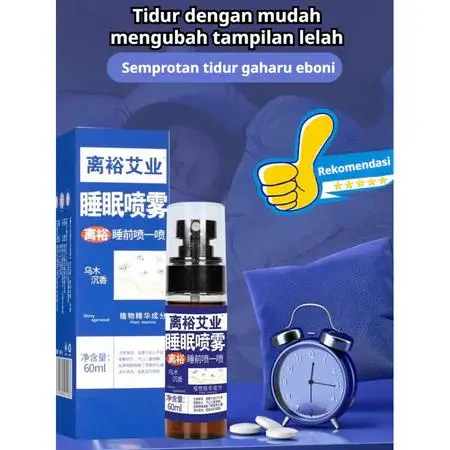 Sleep Spray Semprotan Tidur Deep Sleep Pillow Spray Insomnia Spray Bantu Tidur Nyenyak Sleep Patch 60ml/Semprotan Tidur Gaharu Oud/penenang Tidur Udara Segar/semprotan Tidur