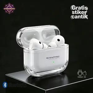 2026 NEW EMBEDRONE PHANTOM EM-200 AI Air Podspro Earphone Nirkabel, Anti Air Dalam, Baterai Tahan Lama, TWS, Bass Kuat, Surround 3D, Peredam Suara Cerdas, Gaming, Panggilan, Musik, Olahraga, Earphone Bluetooth Nirkabel
