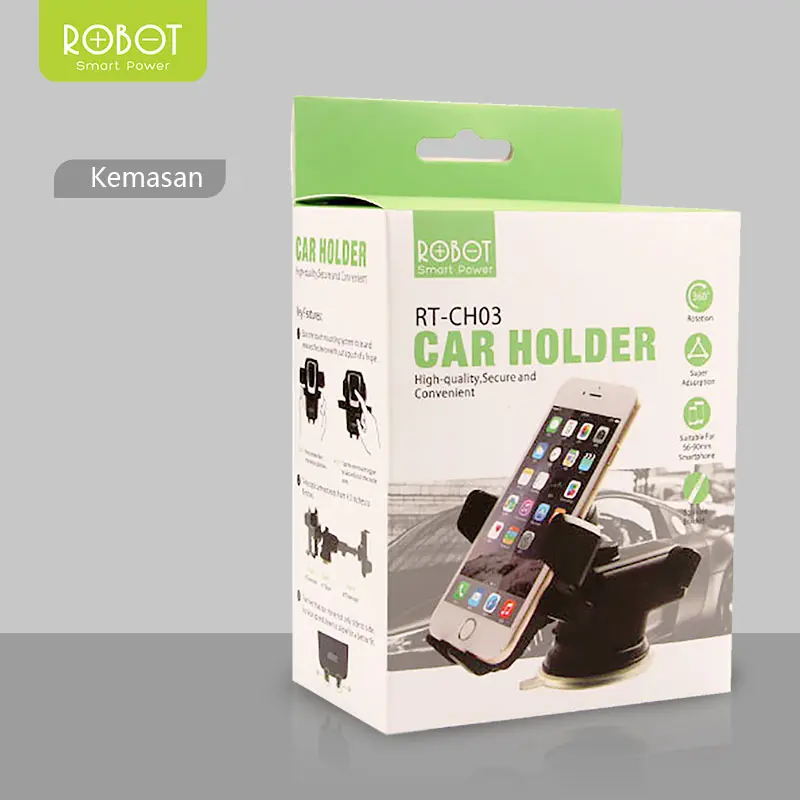 ROBOT Universal Car Holder RT-CH03 Silicon Pad For Smartphone Car Stand Holder - Garansi Resmi 1 Tahun (RT-CH03) [ BISA COD ] stand  holder hp 5