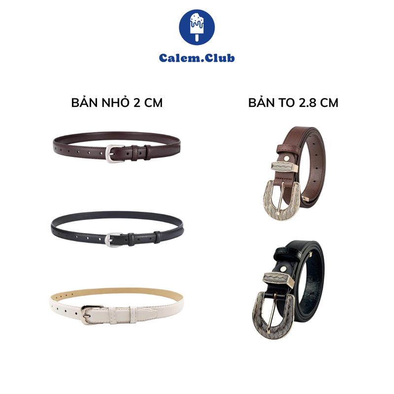 Thắt lưng nam nữ khóa hợp kim chất liệu da PU dây nịt phong cách Hàn Quốc