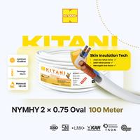 Gambar KITANI - NYMHY 2×0.75 mm² Oval - 100 Meter -  Kabel Listrik Tembaga Serabut - Putih dari Kitani Official Store Kota Administrasi Jakarta Barat 1 Tokopedia