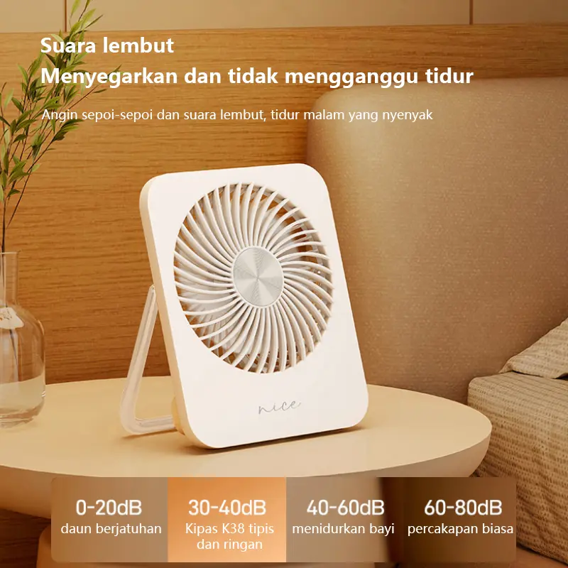NETPAC Kipas Angin Portable 2 in 1 6000mAh Cute Design Kipas Mini Murah Meja Portabel Original 3