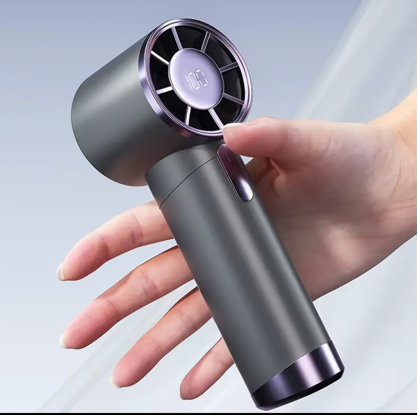 High-Speed Handheld Turbo Semiconductor Cooling Fan with Ice Pack-Fast Delivery for Home&Dorm