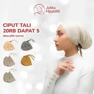 (20Rb Isi 5 Pcs) Ciput Tali Kaos Rayon / Ciput Arab / Ciput Inner Kaos Premium - Warna Lengkap
