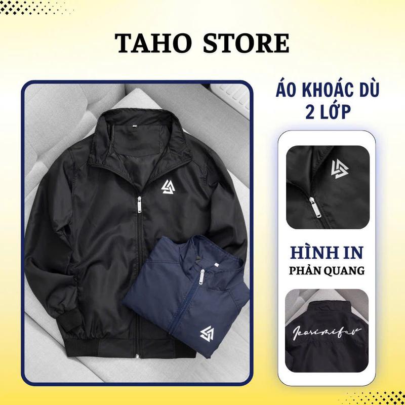 Áo Khoác Dù Phản Quang [Freeship] - Áo Khoác 2 Lớp Cổ Trụ Nam Nữ Basic Cổ Cao Chống Nắng,Chống Gió,Chống tia UV Cực Tốt. Menswear Jacket Có Túi