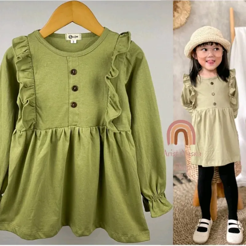 tunik hamida /tunik anak perempuan 4-12 tahun/ bahan ceringkle/ terbaru dan kekinian 0