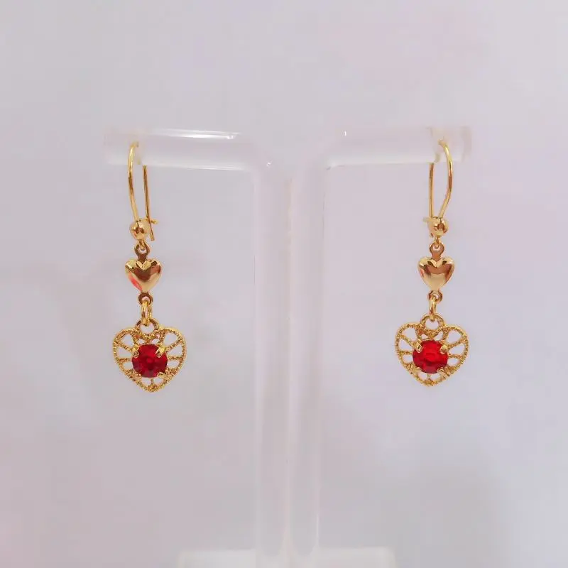 anting gantung anting desi permata merah anting premium anting titanium 2