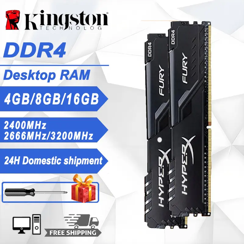 Barrette Mémoire RAM DDR4 Crucial - 8GB Ou 4GB - 2133 MHz - PC4-17000U - Pour PC De Bureau - Neuf