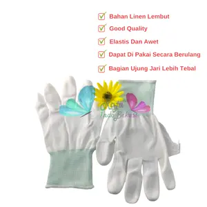 Sarung Tangan Linen Lembut Sarung Tangan Safety Multifungsi Pria Wanita Sarung Tangan Kerja Tani Industri Pabrik Proyek Tukang Kebun Tebal Anti Panas Bukan Sarung Tangan Kain Benang Latex Lembut