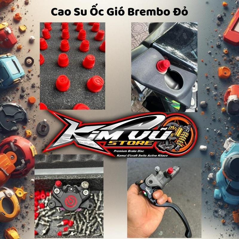 Cao su đậy ốc xã gió brembo   Đỏ     Heo dầu   Tay Thắng   