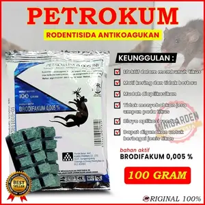 Racun Tikus Petrokum 100 gram mati kering 0,005 BB insektisida obat