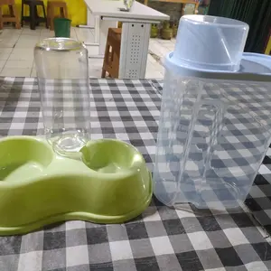 Tempat Makan Kucing Otomatis 500ml Tempat Minum Kucing Otomatis Mangkok Kucing Anjing Wadah Makanan Kucing Pet Accessories