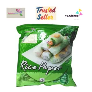 Java Super Food Kulit Lumpia Vietnam Halal Rice Paper Bulat 500g isi 50 Lembar Banh Trang 22cm Camilan Lezat Murah Snack Kering Sertifikasi BPOM - Cake
