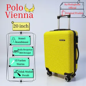 KOPER Kabin 20INCH POLO VIENNA 010 KOPER ANTI PECAH Fiber ABS Roda 360 Derajat Resleting Kombinasi 3 Angka