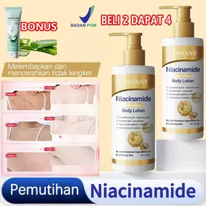 [Gratis Aloe Vera Gel]CONFANY Lotion Pemutih Badan Niacinamide Collagen 300g - Pelembab & Peremaja Kulit, Menghilangkan Kusam, BPOM, Cocok untuk Semua Jenis Kulit, Wewangian SPA Premium, Transformasi Kulit dalam 7 Hari