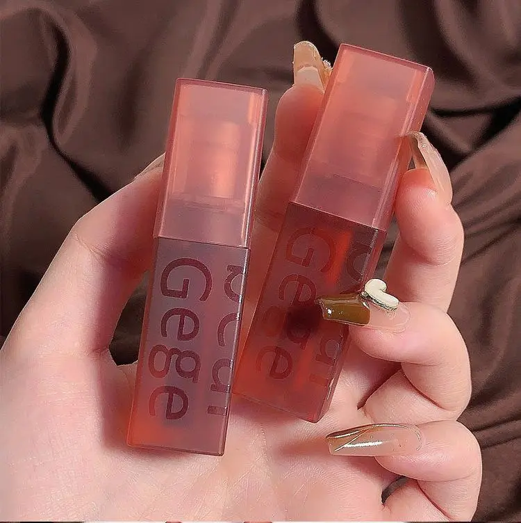 Gegebear Velvet Lip Glaze Lembut Lip Lip Cheek Ganda Lip stik