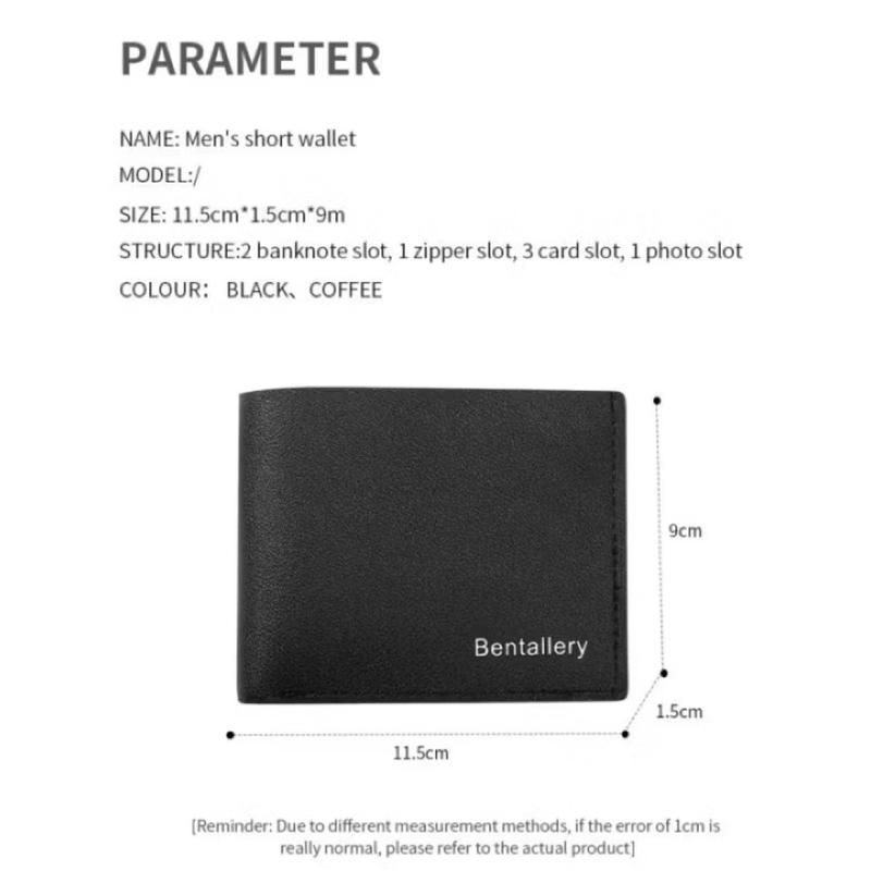 Promo Termurah Dompet Pria Import Material PU Leather Termurah dengan Slot Kartu Hitam Kulit 4