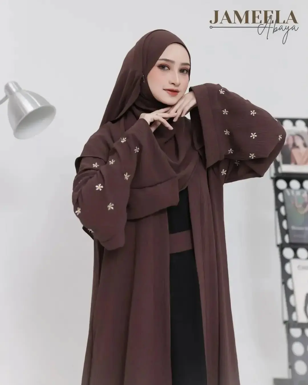 FASHION MUSLIM - JAMEELA ABAYA MATT CRINKLE MIX BORDIR // ABAYA MUSLIMAH SYARI TERBARU / OUTER TERPISAH ( BISA LEPAS PASANG / ABAYA BUSUI RESLETING DEPAN / ABAYA TURKEY JUMBO / ABAYA LEBARAN 2025 / ABAYA TREND 2025 / ABAYA REMAJA AESTHETIC BISA ( COD )
