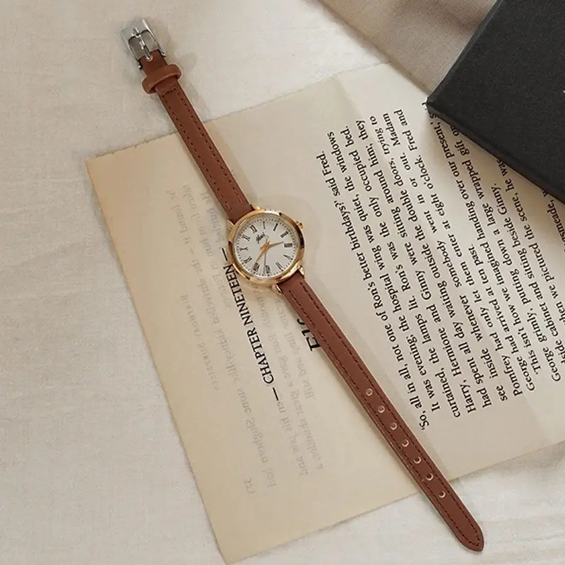 Tasty Tales - Jam Tangan Casual Wanita Analog Kecil Dial Bulat Dengan Strap Pu Leather Fashion 4