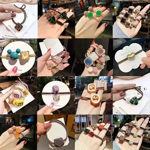 Ikat Rambut Karet Gelang Selebriti Internet Temperamen Kelas Atas untuk Wanita Ekor Kuda Rendah Aksesoris Rambut Bola Lingkaran Gadis Mori