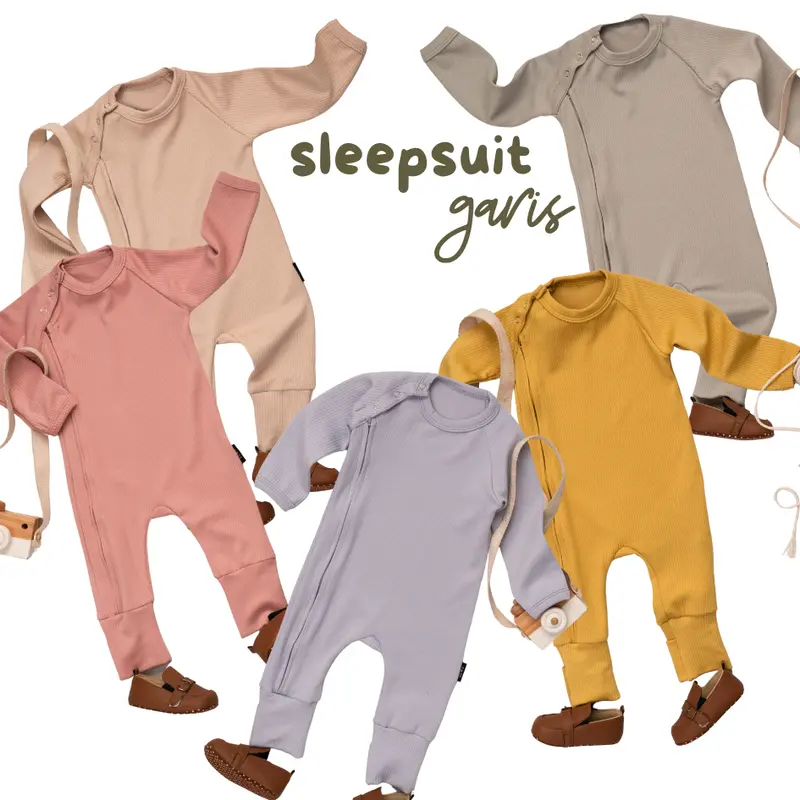OROK.id Sleepsuit Bayi Anak Jumper Baby Lengan Panjang Baju Tidur Piyama Newborn Unisex bahan Katun Premium 0