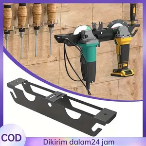Angle Grinder Rack Wall Mount Multifungsi Wall-Mounted Space-Saving Hanger Wall Mount Polisher Hanger 40 Cm Logam
