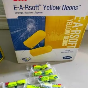 Penyumbat telinga ear plug , ear soft , yellow neon