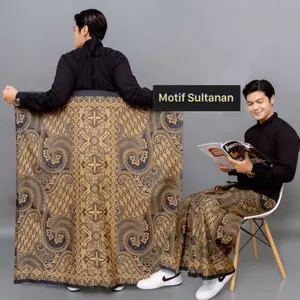Sarung Batik Latar bumi bahan semi katun grade A ukuran dewasa  Kain Nyaman motif bolak balik