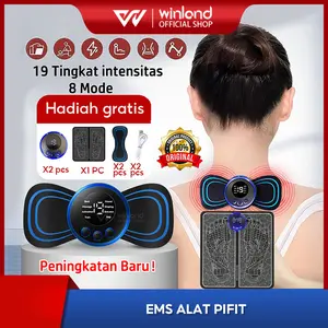 COD Winland EMS Pijat Kaki Pad Mat Original / EMS Foot Massager +MINI massage sticker Elektrik Manufacturer Warrenty Leher Terapi Pijit Tubuh Getar alat  pijat body massage pad